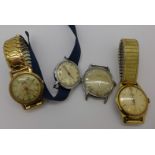 Four wristwatches including Smiths and Avia