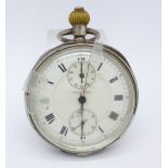 A silver Zenith pocket watch,