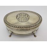 A silver casket or trinket box by A & J Zimmerman, Birmingham,