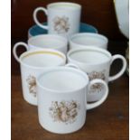 Six Susie Cooper coffee cans and saucers