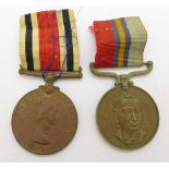 Two medals, one to Lt. G.W. Tyler and a Special Constabulary medal to Anthony F.