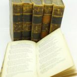 Six volumes, The Poems of William Shakespeare published by Charles Knight and Co.