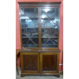 A Victorian Chippendale Revival mahogany bookcase