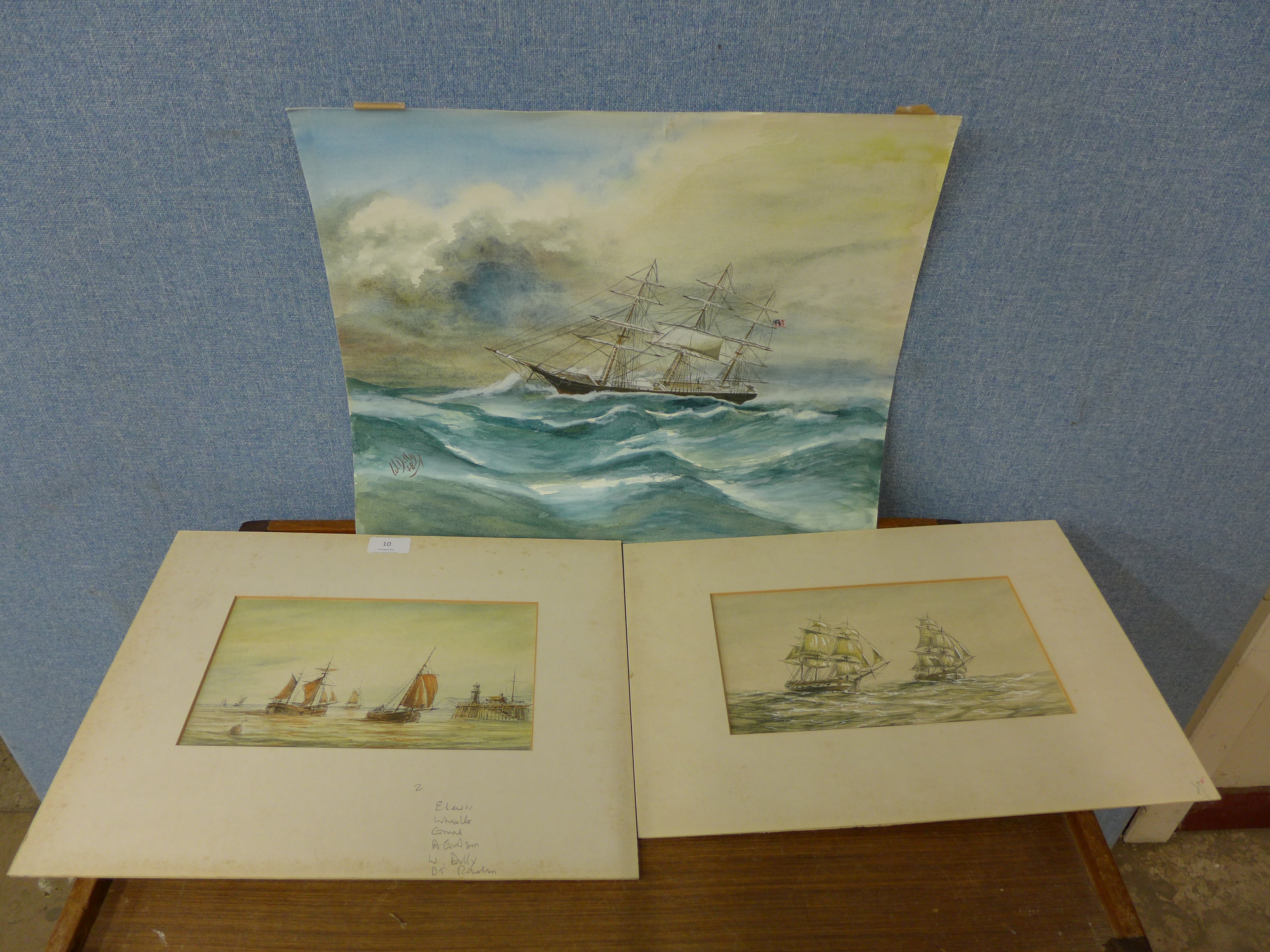 English School, shipping off the coast, - Image 3 of 3