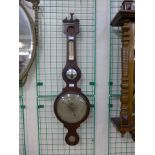 A 19th Century mahogany banjo barometer