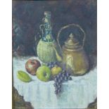 Michael John Blood, still life, oil on board, dated 1965, 54 x 41cms,