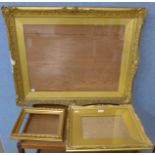 Three gilt picture frames