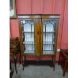 An Edward VII inlaid mahogany display cabinet