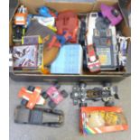 Tonka model vehicles, an MB Electronics Bigtrak with manual,