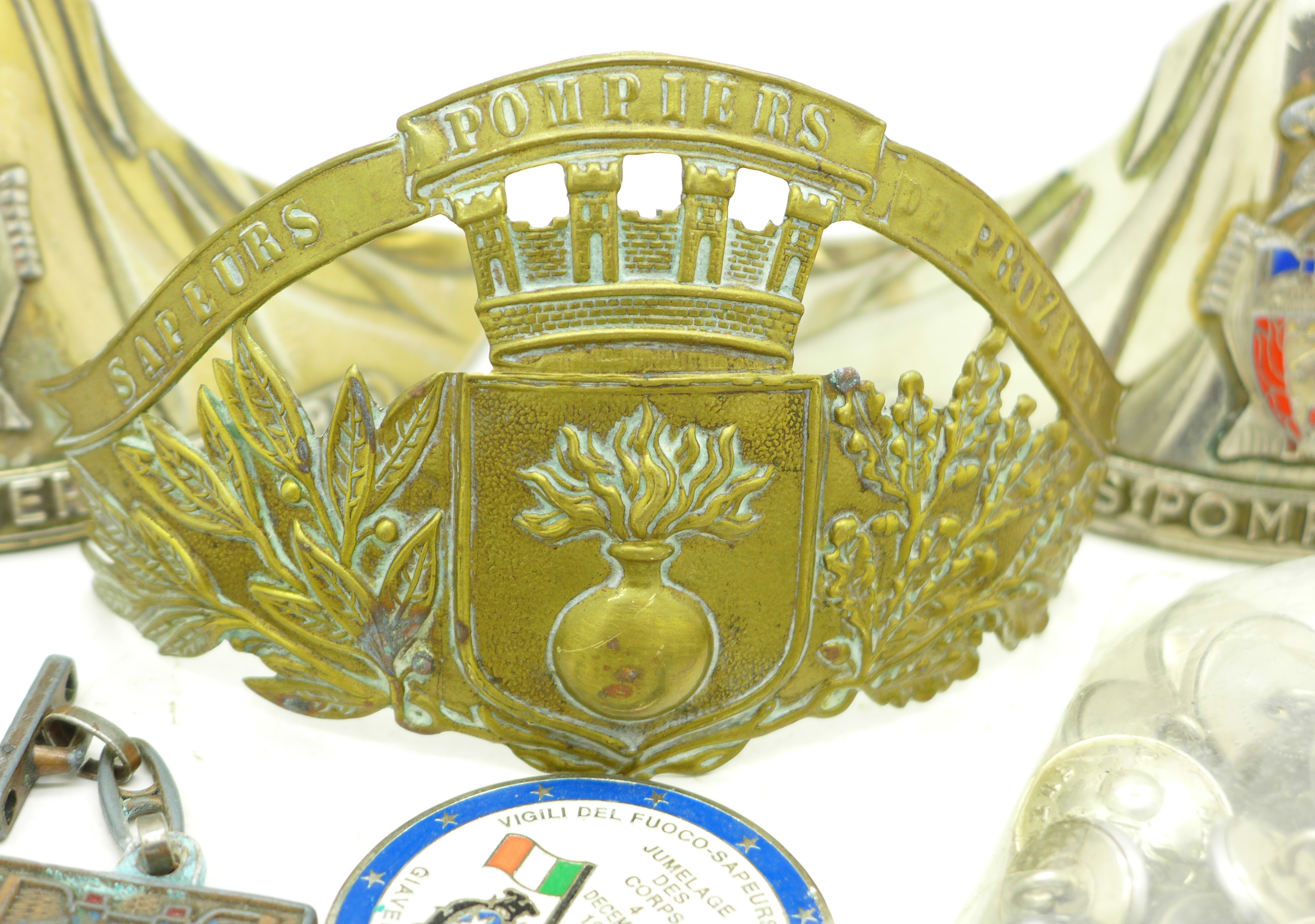 French firemen's badges, etc. - Image 3 of 4