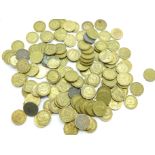 Approximately 120 brass 3d coins