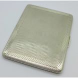 A silver cigarette case, Birmingham 1950,