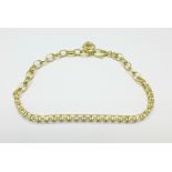 A 14ct gold bracelet, 6.