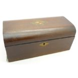 A tea caddy with inlay decoration,
