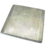 A silver Art Deco cigarette case, 125g,