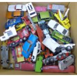 Die-cast model vehicles, Matchbox, Corgi, etc.