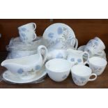 A Wedgwood Ice Rose tea service, medium plates,