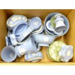 Wedgwood blue and green jasperware,