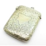 A silver vesta case