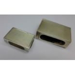 Two silver matchbox cases,