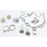 Silver and white metal jewellery