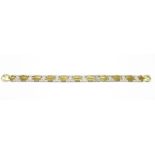 A 9ct gold, diamond set bracelet, 27.