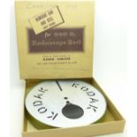 A Kodascope 16mm reel film of China and Japan taken in 1935/36, includes Hong Kong, Kowloon, Canton,
