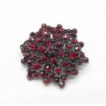 A Bohemian garnet brooch