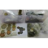 A collection of mainly British coins,