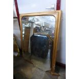 A 19th Century gilt framed overmantel mirror and another mirror
