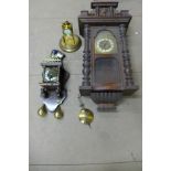 A 19th Century walnut Vienna wall clock,