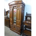 A Victorian style hardwood wardrobe