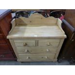 A Victorian pine washstand