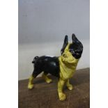 A cast iron figure of a dog