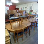 A Nathan teak extending table,