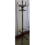 A bentwood coat stand
