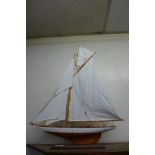 A model pond yacht