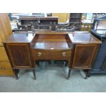 An Edward VII inlaid mahogany sideboard