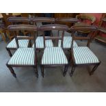 A set of six George IV mahogany dining chairs