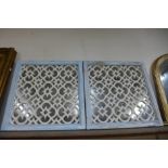 A pair of Moorish style mirrors