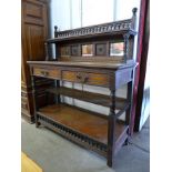 A Victorian walnut mirrorback sideboard, attributed to Gillows,