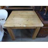 A pine kitchen table