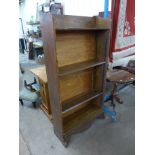 An oak open bookcase