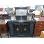 A Victorian Aesthetic Movement ebonised side cabinet