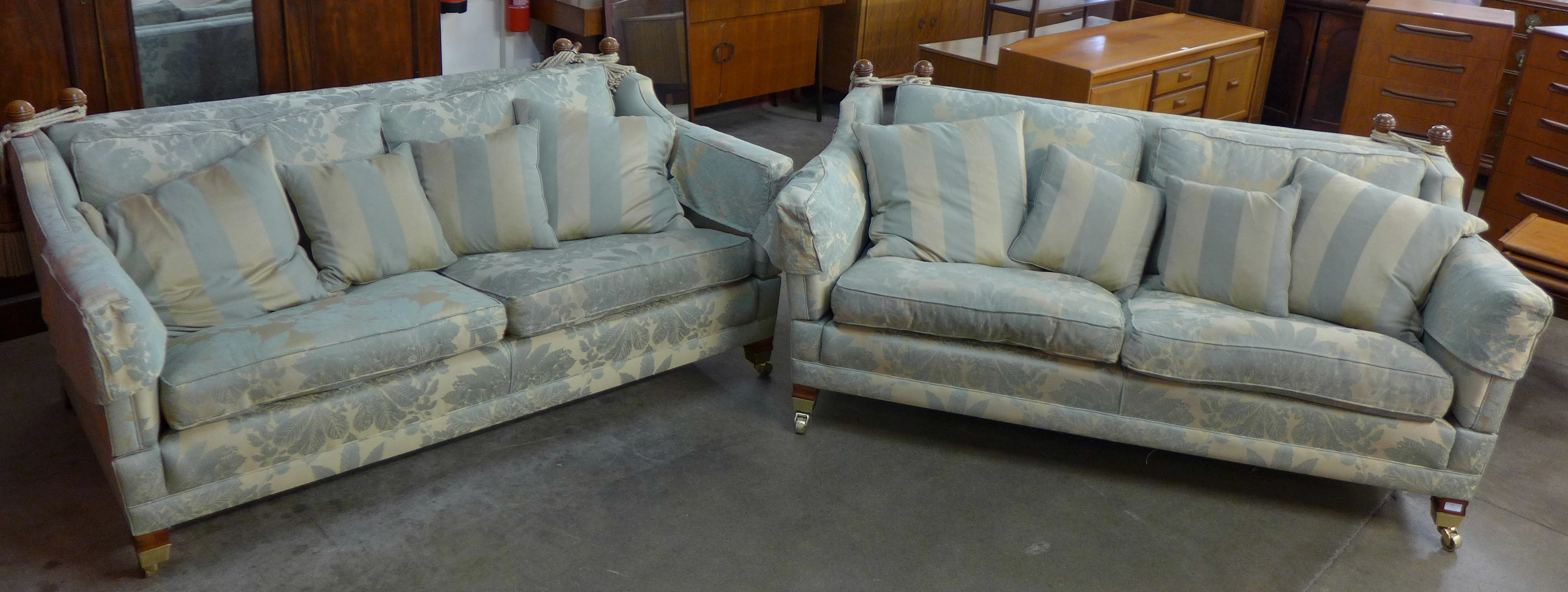 A pair of Duresta Trafalgar Knole style settees