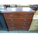 A Victorian scumbled pine chest of drawers