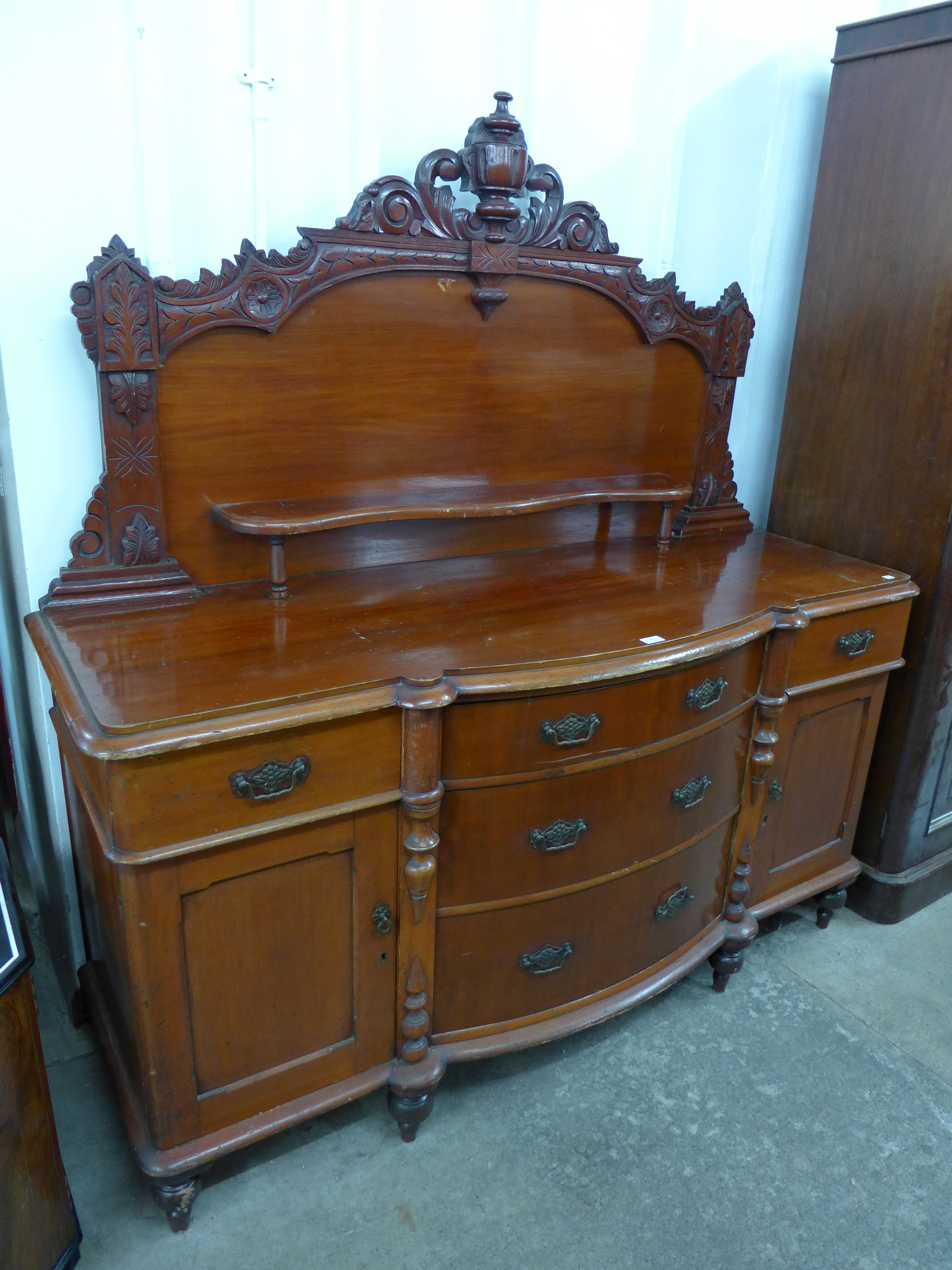 A Victorian mahogany and pine dresser