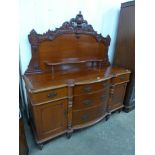 A Victorian mahogany and pine dresser