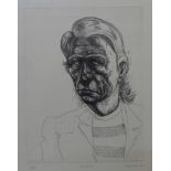 A signed Peter Howson limited edition etching, Rupert (from a series - Saracen Heads), no.