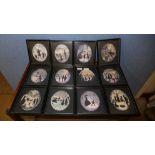 A set of twelve Pennyfarthing Galleries Silhouette pictures by Enid Elliott Linder